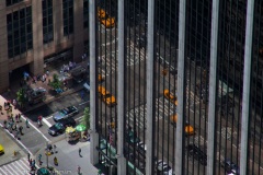 NYC taxis reflected