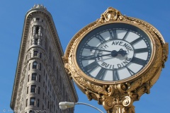 Flat Iron Building & 5th Ave. Building Clock