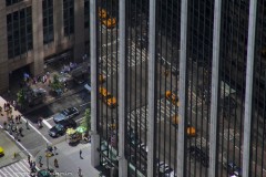 NYC taxis reflected